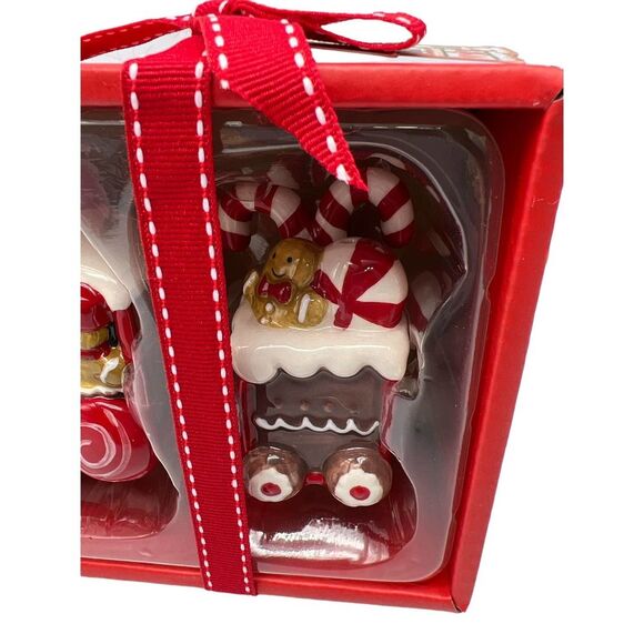 Blue Sky Clayworks Gingerbread Train Salt and Pepper Shakers - Picture 3 of 3